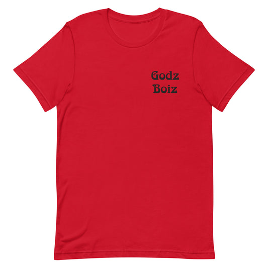 Godz Boiz Enthroned Front Embroidered T-shirt